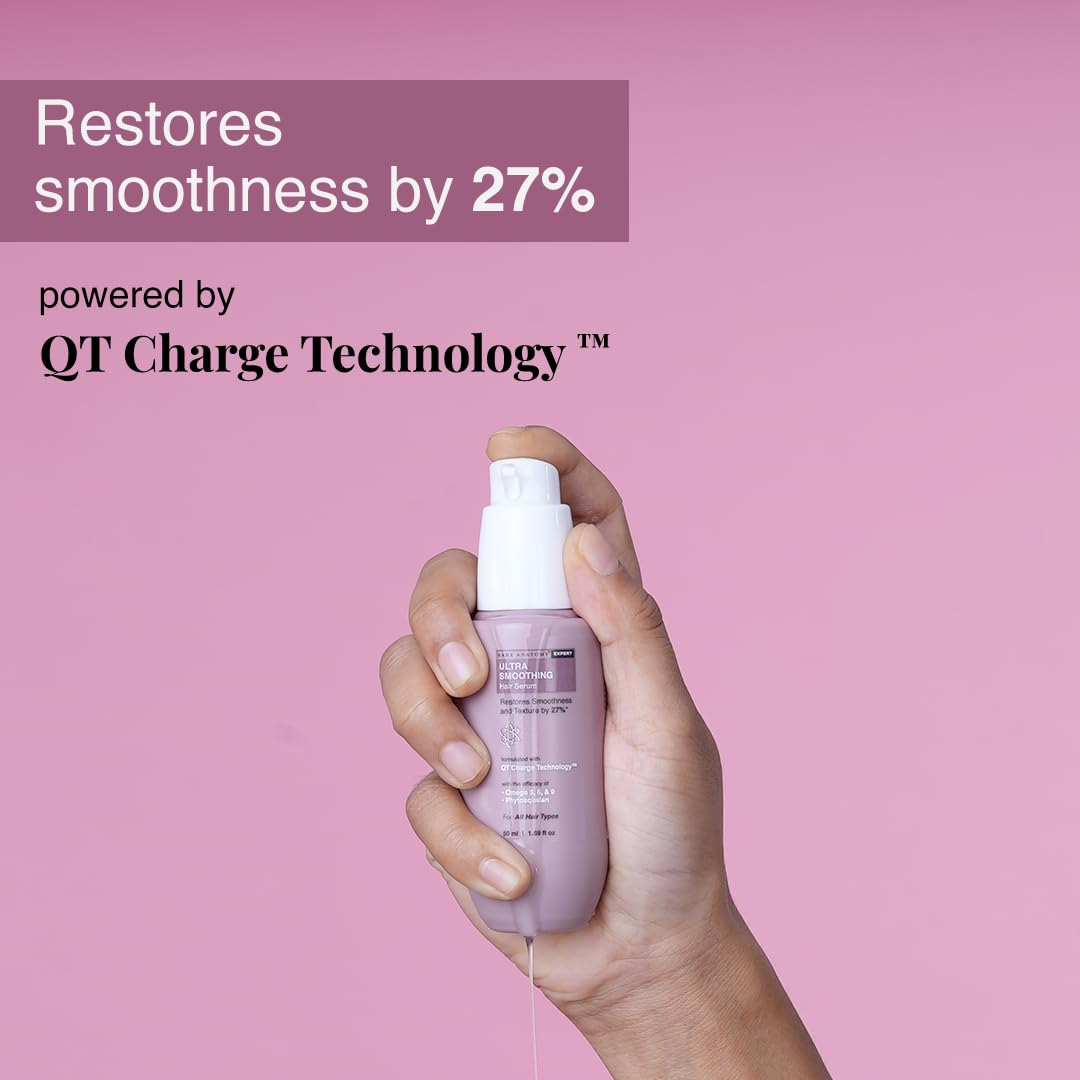 Bare Anatomy Ultra Smoothing Hair Serum Powered By Carbohydrate Complex & Niacinamide | Serum for Smooth & Shiny Hair | For Dry & Frizzy Hair | Women & Men | 100 ml