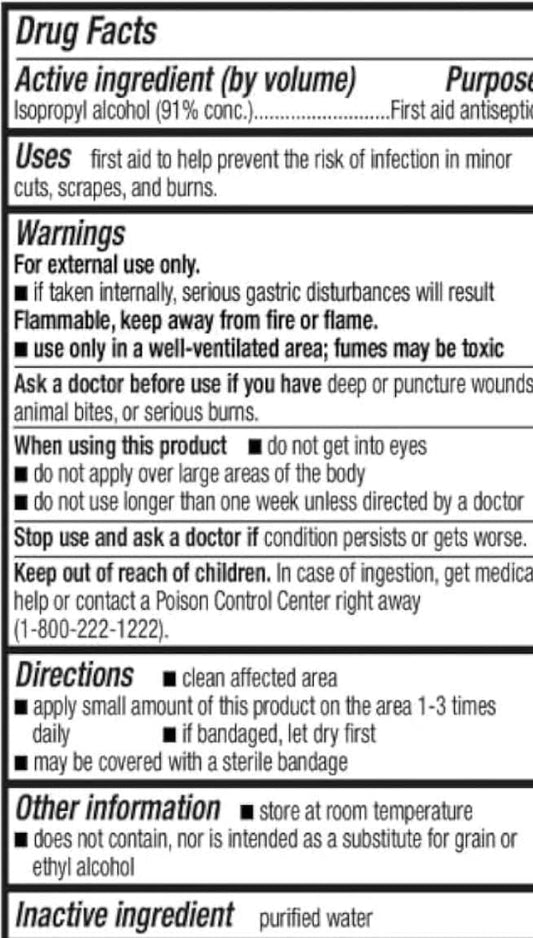 91% Isopropyl Alcohol Liquid Antiseptic, 32 fl oz, 2 Pack