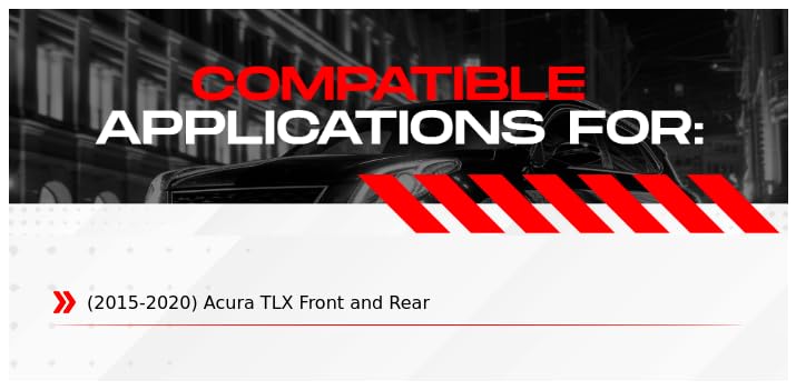 R1 Concepts Front and Rear Brake Kit For 2015-2020 Acura TLX| Drilled Slotted Brake Rotors| Ceramic Brake Pads and Rotors Kit
