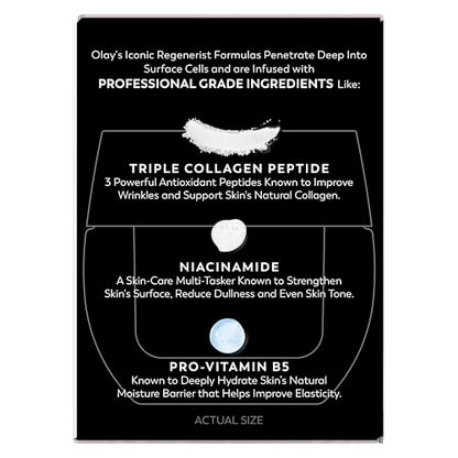 Olay Face Moisturizer, Regenerist Micro-Sculpting Cream for Women, Fragrance-Free - Anti-Aging, Anti-Wrinkle, Firming Skin Care - Triple Collagen Cream, Peptide, Hyaluronic Acid, Niacinamide, 1.7oz