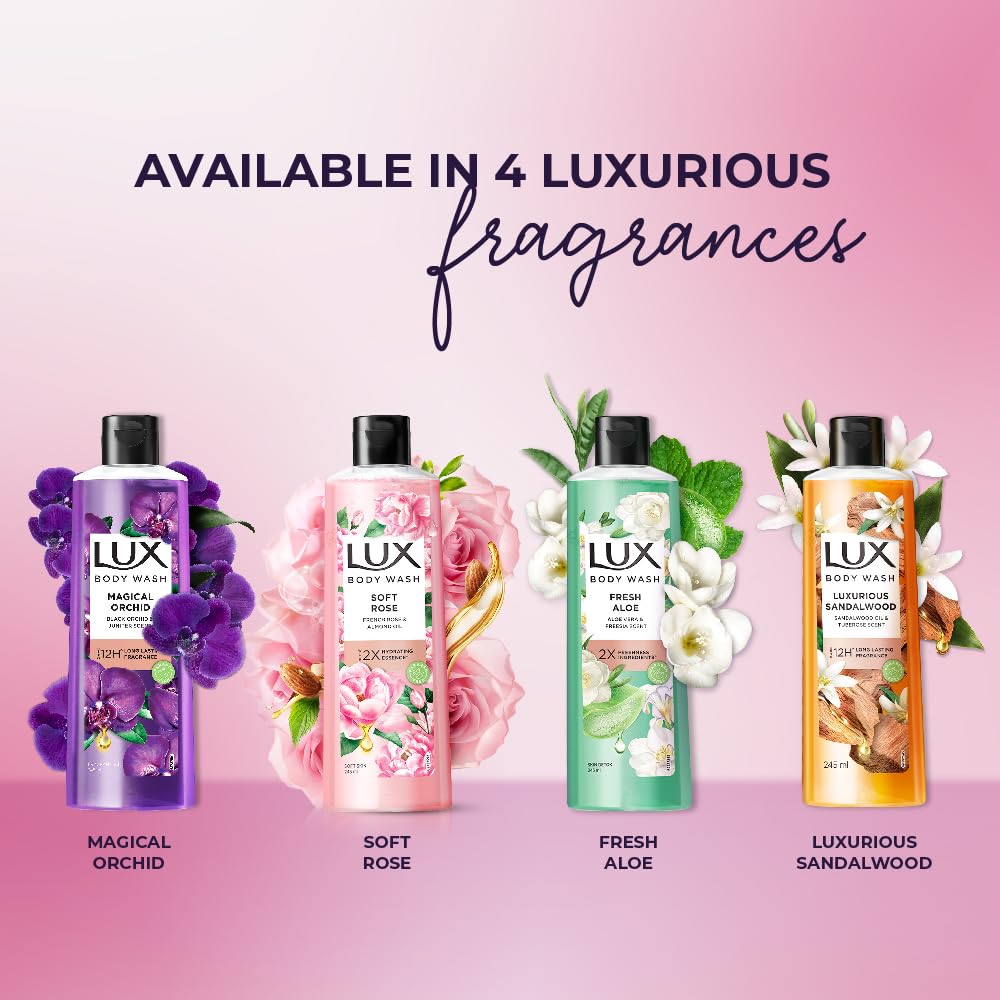 Gel de Ducha Lux Rosa Francesa & Almendras – 245 ml