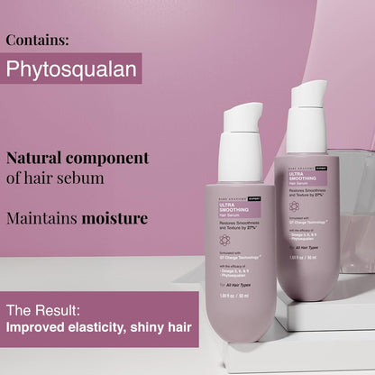 Bare Anatomy Ultra Smoothing Hair Serum Powered By Carbohydrate Complex & Niacinamide | Serum for Smooth & Shiny Hair | For Dry & Frizzy Hair | Women & Men | 100 ml