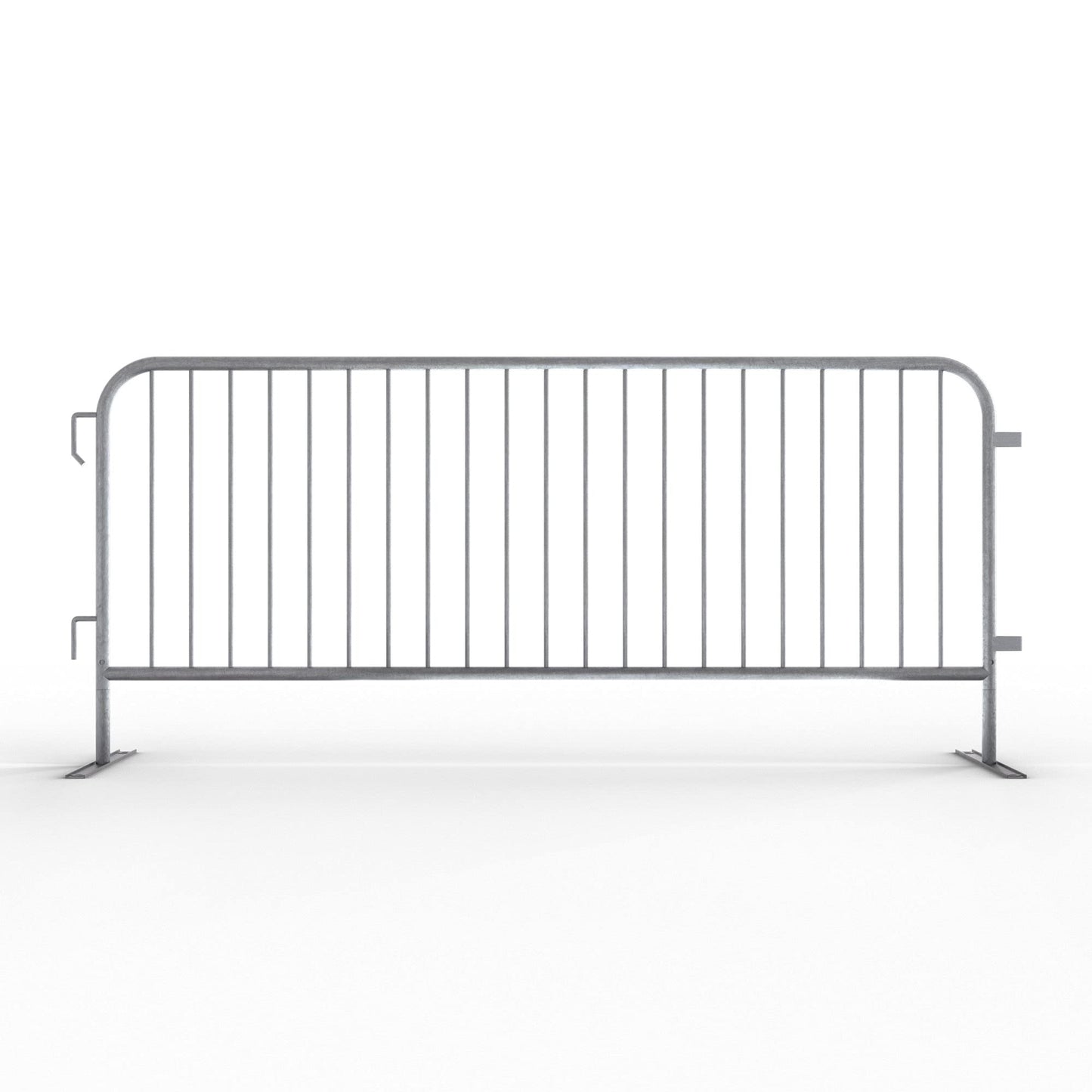 Trafford Industrial Angry Bull Barricades Metal Interlocking Steel Barricade (6.5 Ft. Economy, Light Weight & Pre-Galvanized, Flat Feet, Zinc Coated Steel, Set of 20)