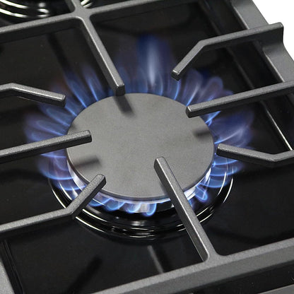 KOSTCH 48 inch Pro-Style Natural Gas Range with 6 Burners & 1 Griddle Cooktop, Double 4.6 cu. ft. and 2.2 cu. ft. Convection Oven, in Stainless Steel - with NG/LPG Convertible Kit (Red)