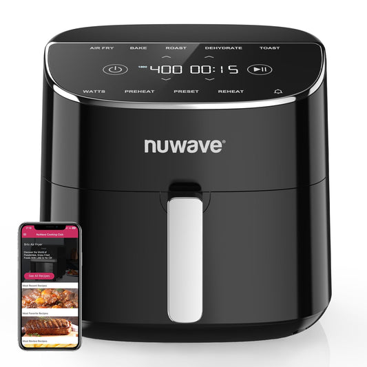 Freidora de aire Nuwave Brio Plus 8 QT – Negra