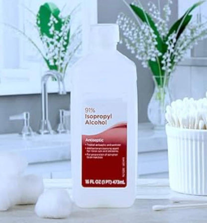 91% Isopropyl Alcohol Liquid Antiseptic, 32 fl oz, 2 Pack