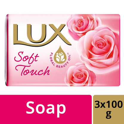Jabón Lux Soft Touch – 100 g (Paquete de 3)