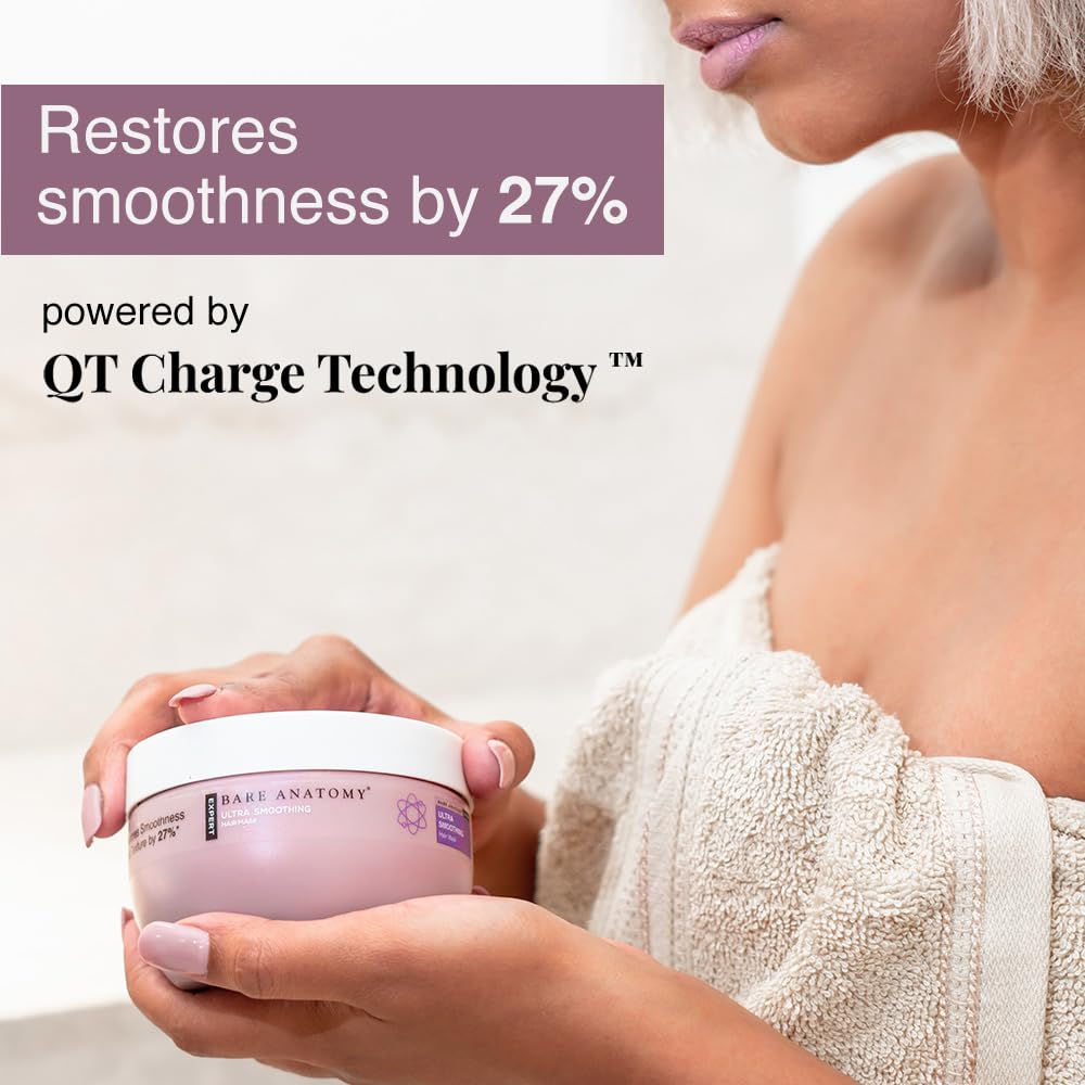 Bare Anatomy Ultra Smoothing Hair Mask Deep Conditioning with Carbohydrate Complex & Niacinamide | For Dry & Frizzy Hair | Sulphate & Paraben Free | For Women & Men | 250 Gm