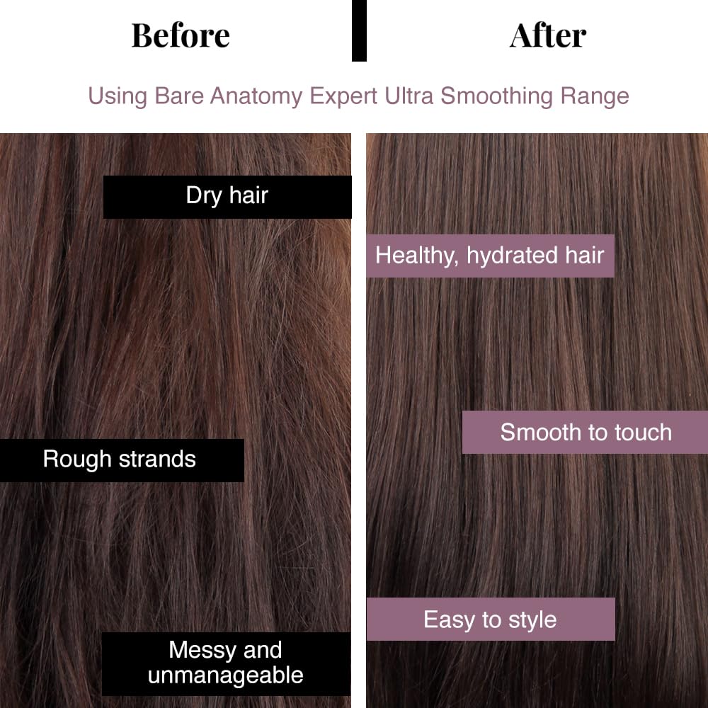 Bare Anatomy Ultra Smoothing Hair Mask Deep Conditioning with Carbohydrate Complex & Niacinamide | For Dry & Frizzy Hair | Sulphate & Paraben Free | For Women & Men | 250 Gm