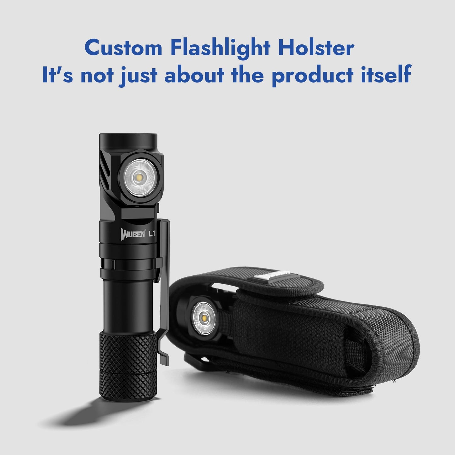 WUBEN L1 Rechargeable Flashlight High Lumens, 2000 Lumen Bright Tactical Flashlight, Dual Light Sources Pocket Flashlight, IP68 Waterproof Magnetic Camping Flashlight for Home Outdoors Emergency (P9)