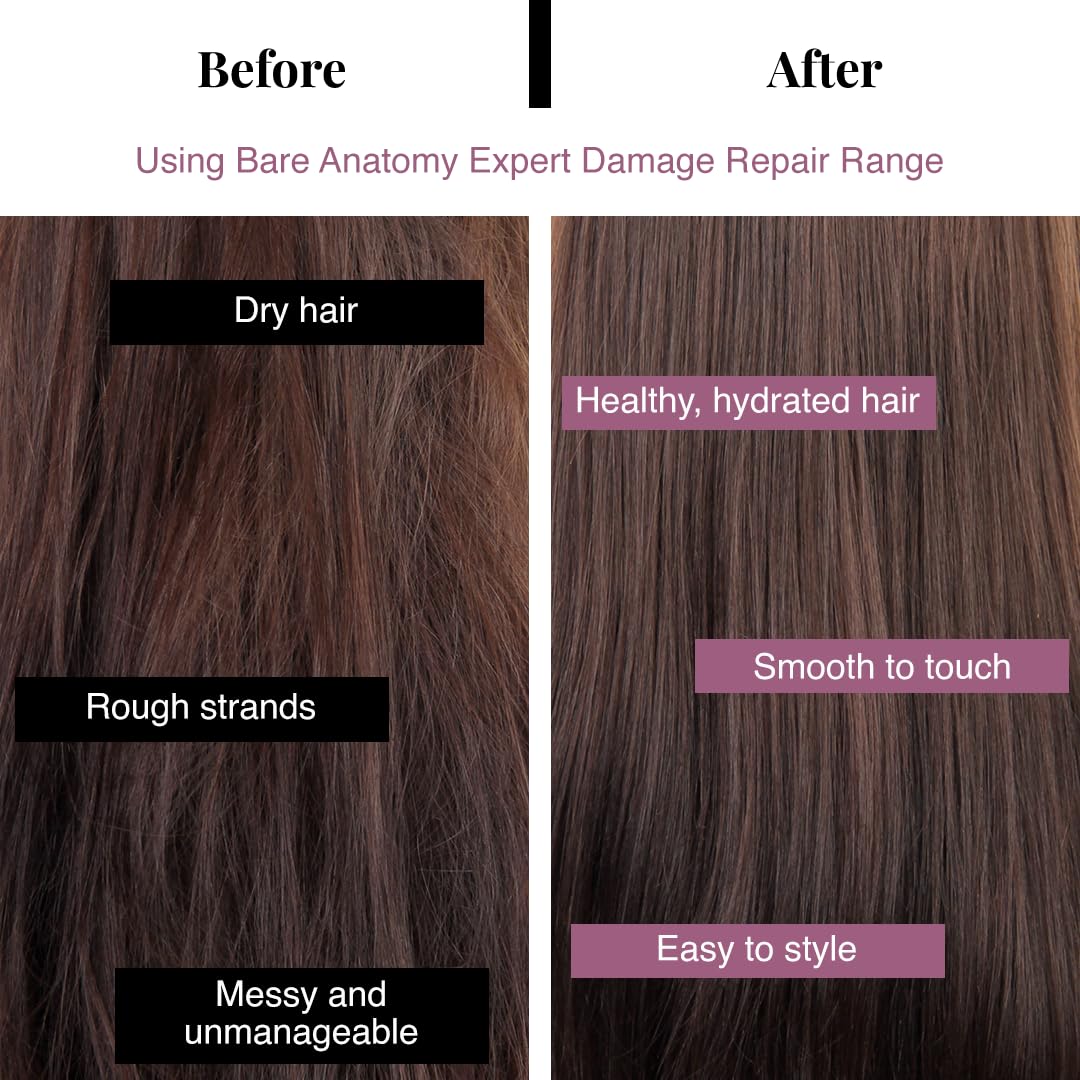 Bare Anatomy Ultra Smoothing Hair Serum Powered By Carbohydrate Complex & Niacinamide | Serum for Smooth & Shiny Hair | For Dry & Frizzy Hair | Women & Men | 100 ml