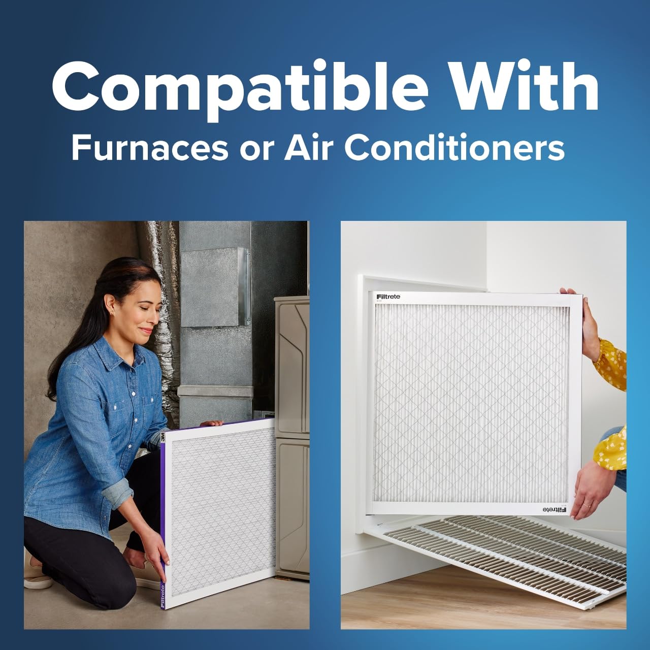 Filtrete 12x12x1 AC Furnace Air Filter, MERV 12, MPR 1500, CERTIFIED asthma & allergy friendly, 3 Month Pleated 1-Inch Electrostatic Air Cleaning Filter, 2-Pack (Actual Size 11.81x11.81x0.78 in)