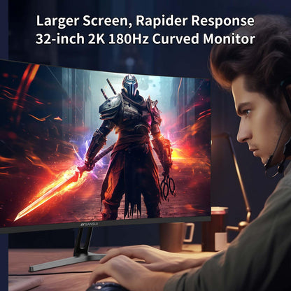 Monitor Curvo SANSUI 32" 180Hz WQHD Gamer