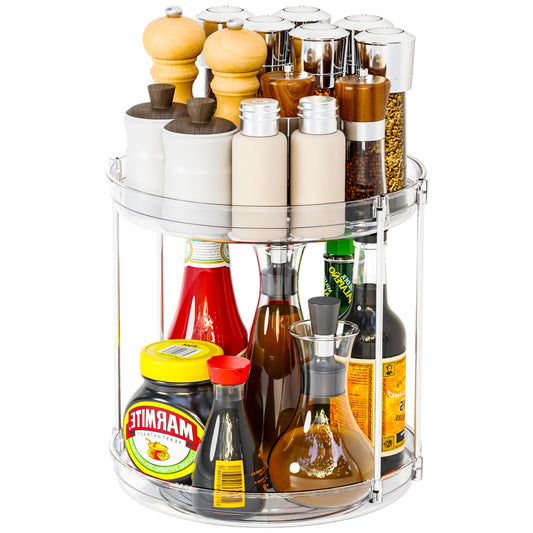 Organizador Giratorio SuoXing Lazy Susan Doble – Transparente