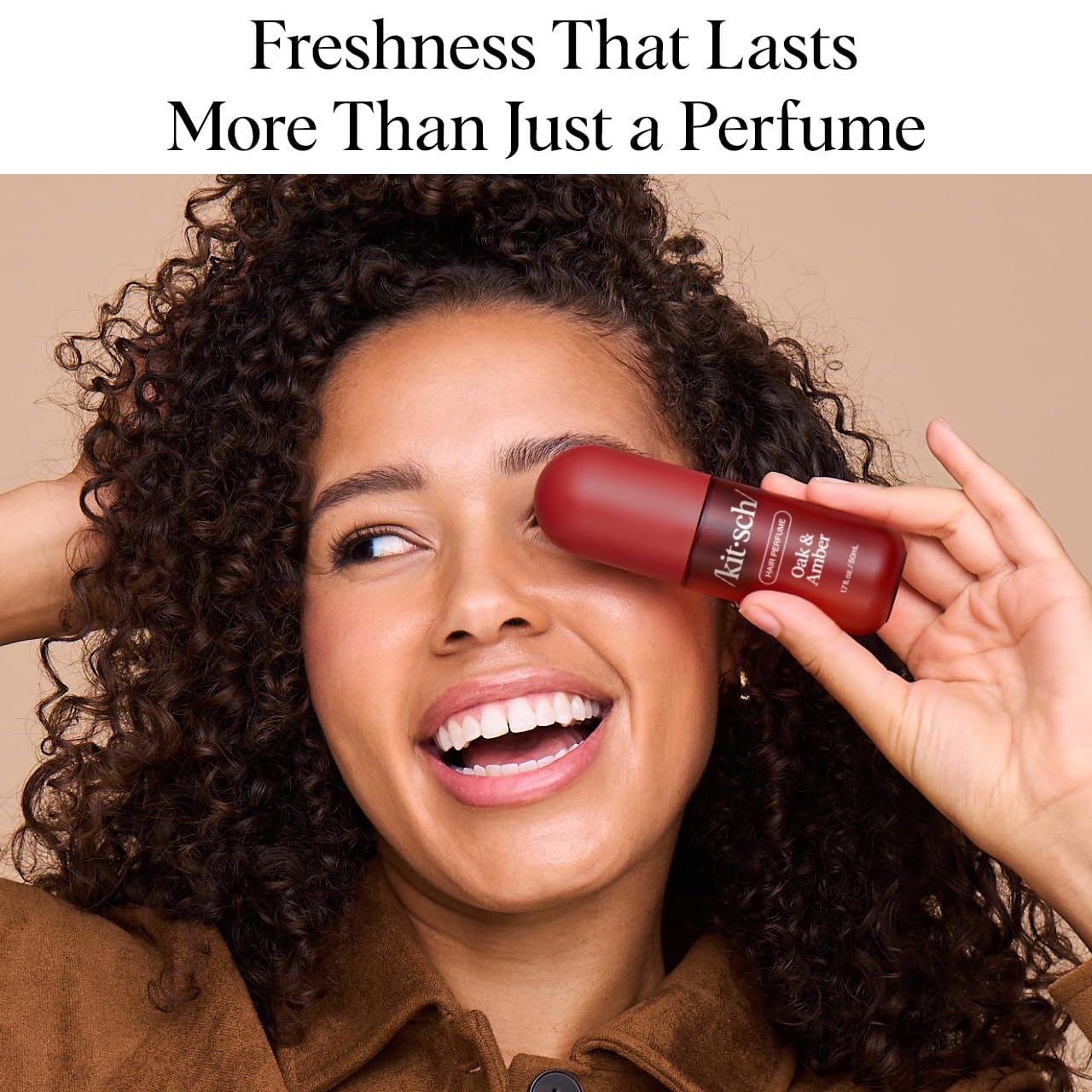 Kitsch Hair Perfume for Women - Oak & Amber | Clean, Deodorizing & Patented Odor-Eliminating Technology Hair Spray & Body Mist - Freshen Hair, Body & Pillows- Berries and Blooming Jasmine Scent - 50mL