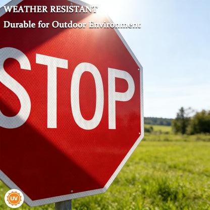 csjzzt Large Stop Sign Street Road Sign 24×24-Inches, Engineer Grade Reflective Sheeting, Rust Proof Thicken Aluminum, Uv-Resistant, Waterproof and Fade Resistantt,6 Pre-drilled Holes
