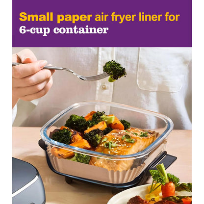 Air Fryer Liners Disposable for Ninja Crispi, 260 PCS Ninja Crispi Air Fryer Accessories for Ninja Crispy Glass Container, Ninja Crispi Accessories for 4 QT & 6 Cup Ninja Crispy Air Fryer