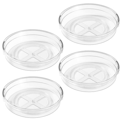 Set de 4 Organizadores Giratorios LAMU Lazy Susan – 12" Acrílico Transparente