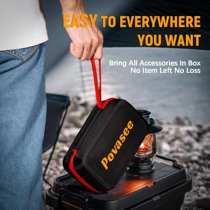 [2026NEW Model] 5000A Jump Starter with Air Compressor,Car Jumper Starter Portable with 150PSI Tire Inflator 12V Jump Box with LCD Display,Flashlight,Storage Case (Up 9L Gas/8L Diesel Engine