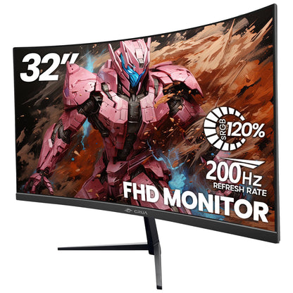 Monitor Curvo CRUA 32" 200Hz Full HD Gamer