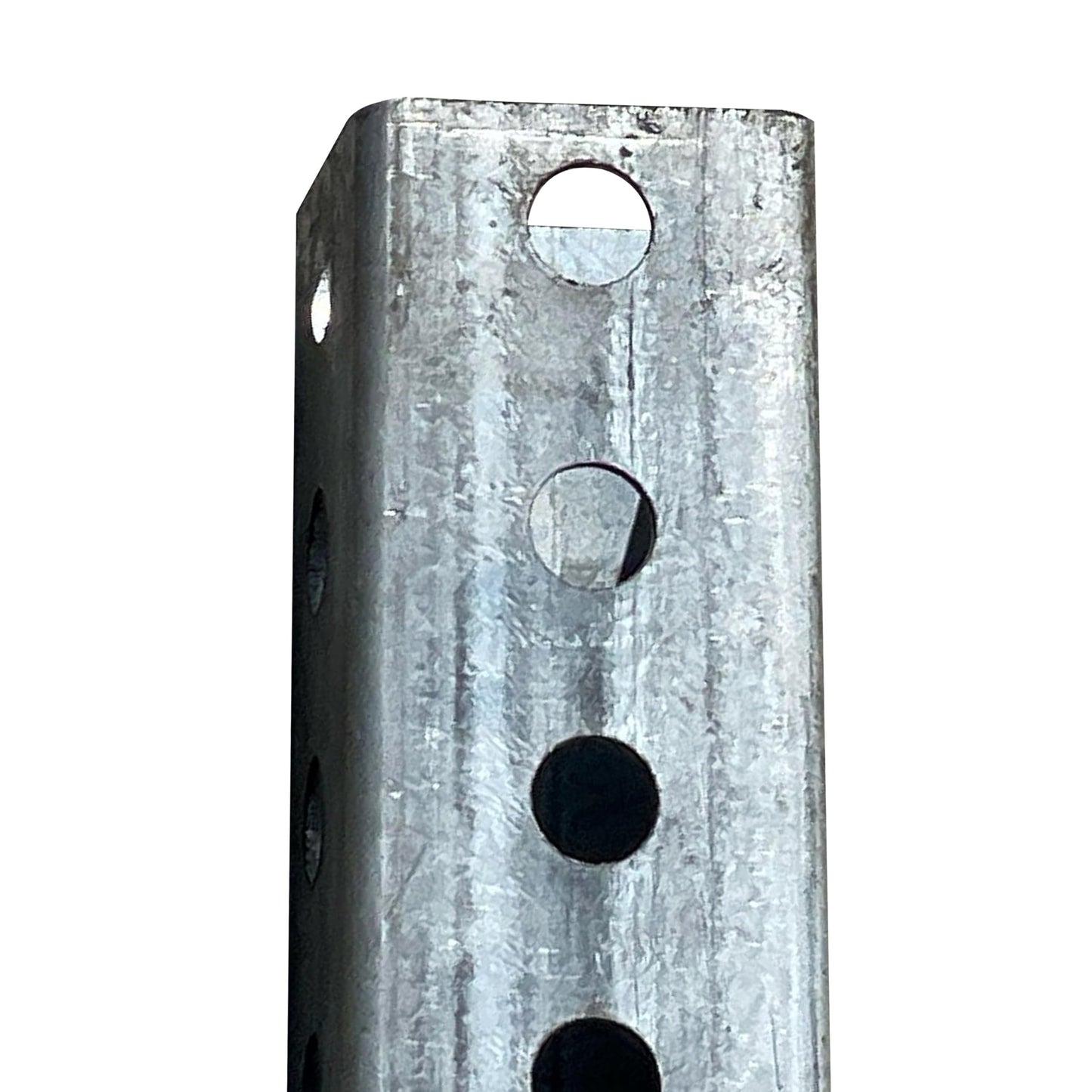 Sandbaggy 6 ft Galvanized Square Sign Post - 1-3/4" Wide - 7/16” Hole Diameter - Hot Dipped Galvanized Metal - Rust Resistant, Wind Resistant (12)