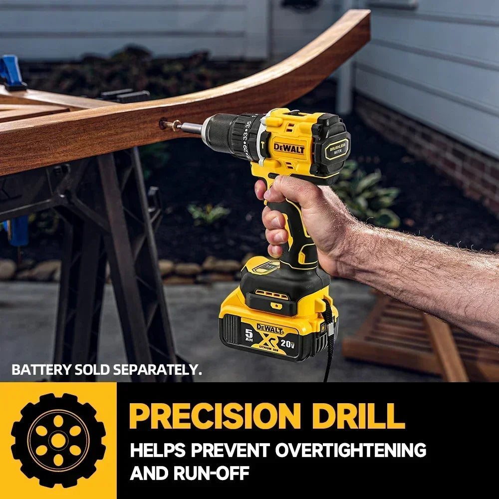 Taladro Inalámbrico DEWALT 20V – Kit Completo 3 Piezas