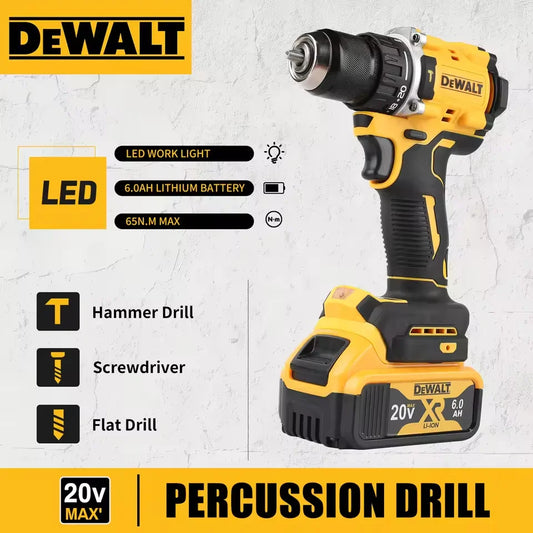 Taladro Inalámbrico DEWALT 20V – Kit Completo 3 Piezas